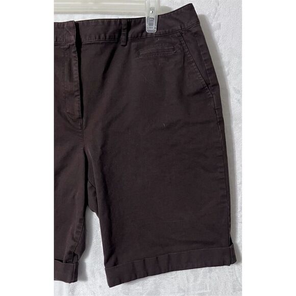 Talbots Women's Stretch Chino Shorts Brown Size 18 Casual - Picture 3 of 8